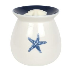 Starfish wax melt burner on white background
