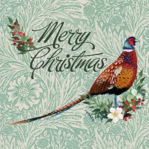Arts and Crafts Pheasant Charity Christmas Card