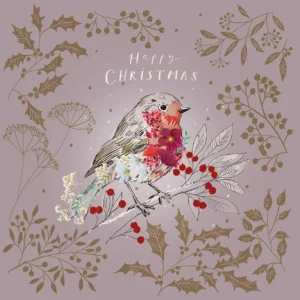 Ornate Robin Charity Christmas Card