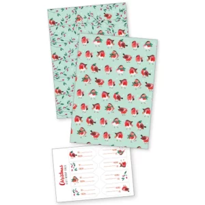 Winter Robin Gift Wrap Set
