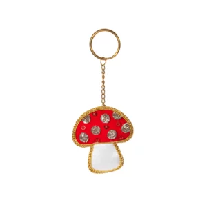 Mushroom Zari Keyring on a white background